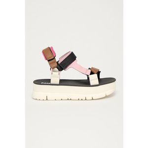Kožené sandále Camper dámske, krémová farba vyobraziť