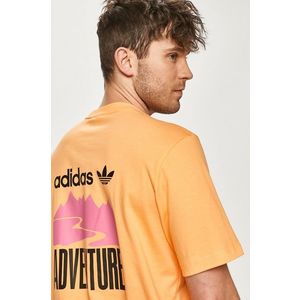 Tričko adidas Originals oranžová farba vyobraziť