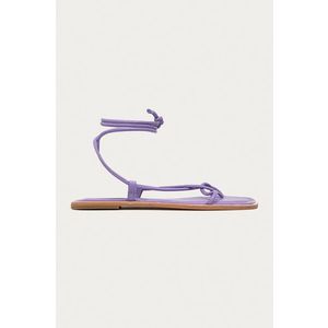 Kožené sandále Aldo dámske, fialová farba vyobraziť