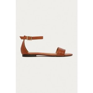 Kožené sandále Wojas dámske, hnedá farba vyobraziť