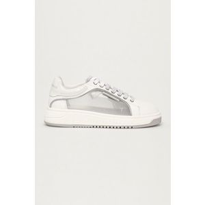 Topánky Emporio Armani biela farba, na platforme vyobraziť