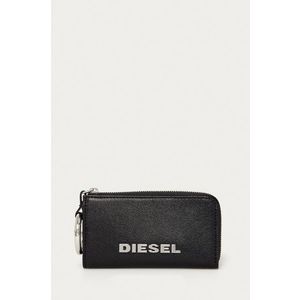 Kožená peňaženka Diesel dámska, čierna farba vyobraziť