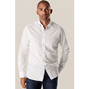 Bavlnená košeľa Eton pánska, biela farba, slim, s golierom button-down vyobraziť