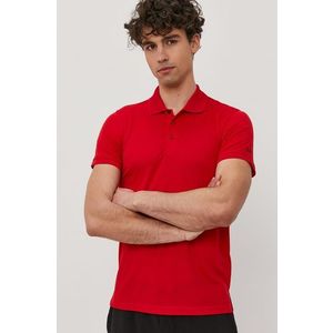 Polo tričko CMP pánske, červená farba, jednofarebné vyobraziť