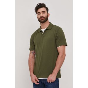Polo tričko GAP pánske, zelená farba, jednofarebné vyobraziť