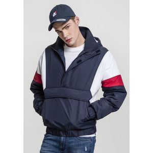 Urban Classics 3 Tone Pull Over Jacket navy/white/fire red - S vyobraziť