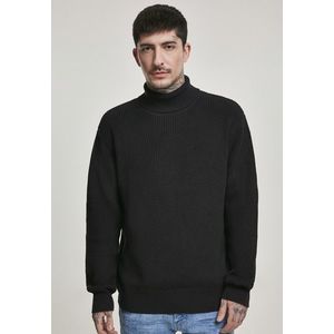 Urban Classics Cardigan Stitch Roll Neck Sweater black - 3XL vyobraziť