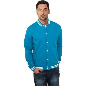 Urban Classics College Sweatjacket turquoise - XS vyobraziť