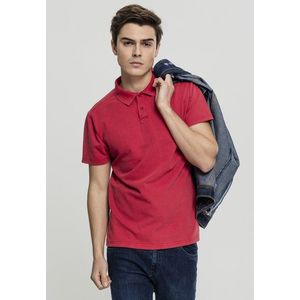 Urban Classics Garment Dye Pique Poloshirt red - S vyobraziť