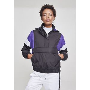 Urban Classics Ladies 3-Tone Padded Pull Over Jacket black/ultraviolet/white - XL vyobraziť