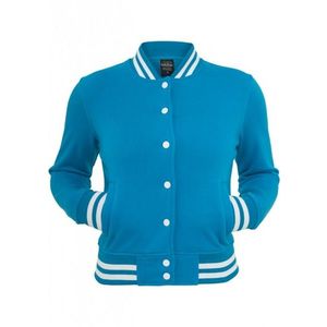 Urban Classics Ladies College Sweatjacket turquoise - M vyobraziť