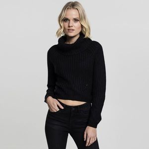 Sveter Urban Classics Ladies Short Turtleneck Sweater black - XL vyobraziť