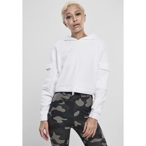 Urban Classics Ladies Short Worker Hoody white - S vyobraziť