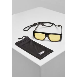 Urban Classics Sunglasses Raja with Strap black/yellow - UNI vyobraziť