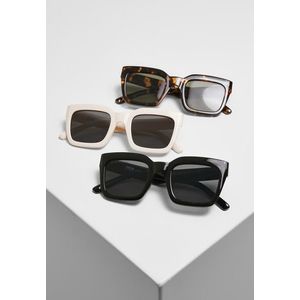 Urban Classics Sunglasses Skyros 3-Pack brown/black/white - UNI vyobraziť