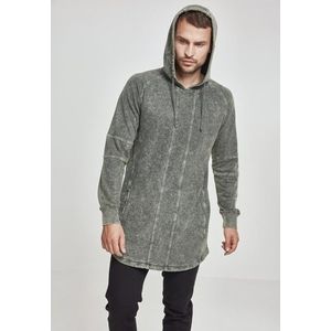 Urban Classics Terry Acid Washed Long Shaped Hoody olive - L vyobraziť