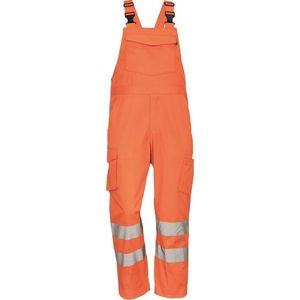 Cerva Reflexné pracovné nohavice s náprsenkou GANDIA - Oranžová | 46 vyobraziť
