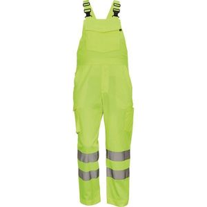 Cerva Reflexné pracovné nohavice s náprsenkou GANDIA - Žlutá | 46 vyobraziť