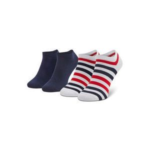 Tommy Hilfiger Súprava 2 párov členkových pánskych ponožiek 382000001 Farebná vyobraziť