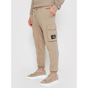 Calvin Klein Jeans Teplákové nohavice J30J318271 Béžová Regular Fit vyobraziť