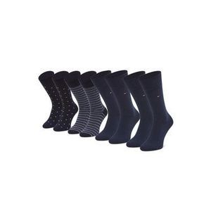 Tommy Hilfiger Súprava 4 párov vysokých pánskych ponožiek 100002214 Tmavomodrá vyobraziť