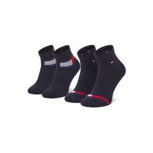 Tommy Hilfiger Súprava 2 párov vysokých detských ponožiek 100002319 Tmavomodrá vyobraziť