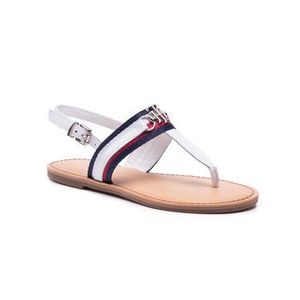 Tommy Hilfiger Sandále Shimmery Ribbon Flat Sandal FW0FW05629 Biela vyobraziť