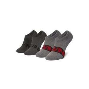 Calvin Klein Súprava 2 párov krátkych pánskych ponožiek 100003016 Sivá vyobraziť