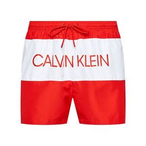 Calvin Klein Swimwear Plavecké šortky Drawstring KM0KM00553 Červená Regular Fit vyobraziť