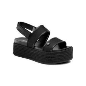 Calvin Klein Jeans Espadrilky Wedge Paltform Sandal Sling Co YW0YW00119 Čierna vyobraziť