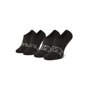 Calvin Klein Súprava 2 párov krátkych pánskych ponožiek 100003016 Čierna vyobraziť