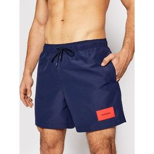 Calvin Klein Swimwear Plavecké šortky Medium Drawstring KM0KM00574 Tmavomodrá Regular Fit vyobraziť