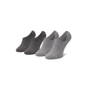 Calvin Klein Súprava 2 párov krátkych pánskych ponožiek 100001919 Sivá vyobraziť