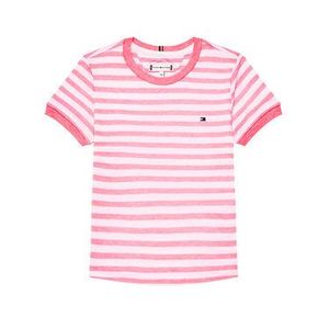 Tommy Hilfiger Tričko Essential Stripe KG0KG05766 M Ružová Regular Fit vyobraziť