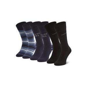 Calvin Klein Súprava 3 párov vysokých pánskych ponožiek 100003013 Tmavomodrá vyobraziť