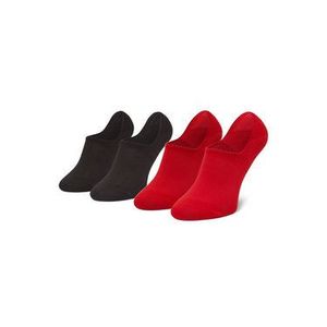 Calvin Klein Súprava 2 párov krátkych pánskych ponožiek 100001919 Červená vyobraziť