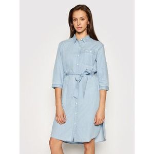 Lee Košeľové šaty Denim L50YBEQE Modrá Regular Fit vyobraziť