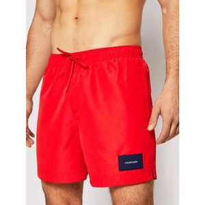 Calvin Klein Swimwear Plavecké šortky Medium Drawstring KM0KM00574 Červená Regular Fit vyobraziť
