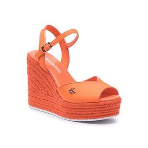 Calvin Klein Jeans Espadrilky Wedge Sandal Ankle Strap YW0YW00121 Oranžová vyobraziť