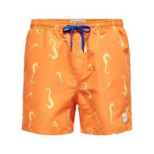ONLY & SONS Plavecké šortky Ted 22019093 Oranžová Regular Fit vyobraziť