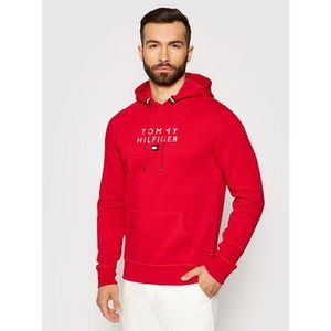 Tommy Hilfiger Mikina Stacked Flag MW0MW17397 Červená Regular Fit vyobraziť