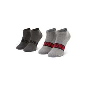 Calvin Klein Súprava 2 párov členkových pánskych ponožiek 100001857 Sivá vyobraziť
