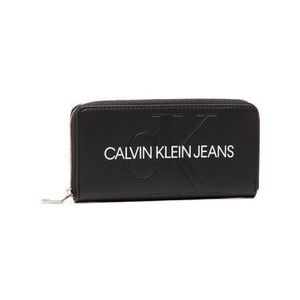 Calvin Klein Jeans Veľká dámska peňaženka Zip Around K60K607634 Čierna vyobraziť