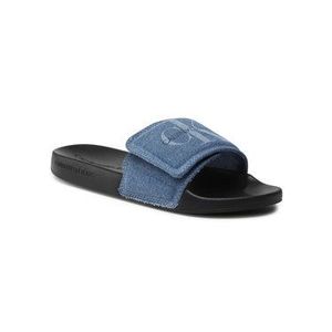 Calvin Klein Jeans Šľapky Slide Velcro Denim YW0YW00106 Tmavomodrá vyobraziť