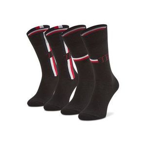 Tommy Hilfiger Súprava 2 párov vysokých pánskych ponožiek 100001492 Čierna vyobraziť
