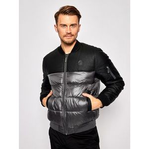 Trussardi Bomber bunda Print Nylon Light 52S00467 Čierna Regular Fit vyobraziť