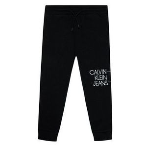 Calvin Klein Jeans Teplákové nohavice Hybrid Logo IB0IB00780 Čierna Regular Fit vyobraziť
