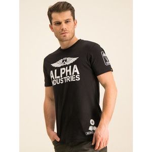 Alpha Industries Tričko Rebel T 196518 Čierna Regular Fit vyobraziť