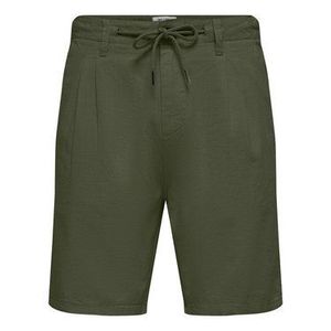 ONLY & SONS Bavlnené šortky Leo 22019201 Zelená Regular Fit vyobraziť
