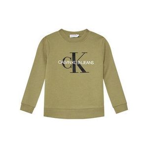 Calvin Klein Jeans Mikina Monogram Logo IU0IU00069 Zelená Regular Fit vyobraziť